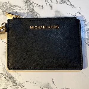 Michael Kors - Black Card Holder/Wristlet with ID Slot